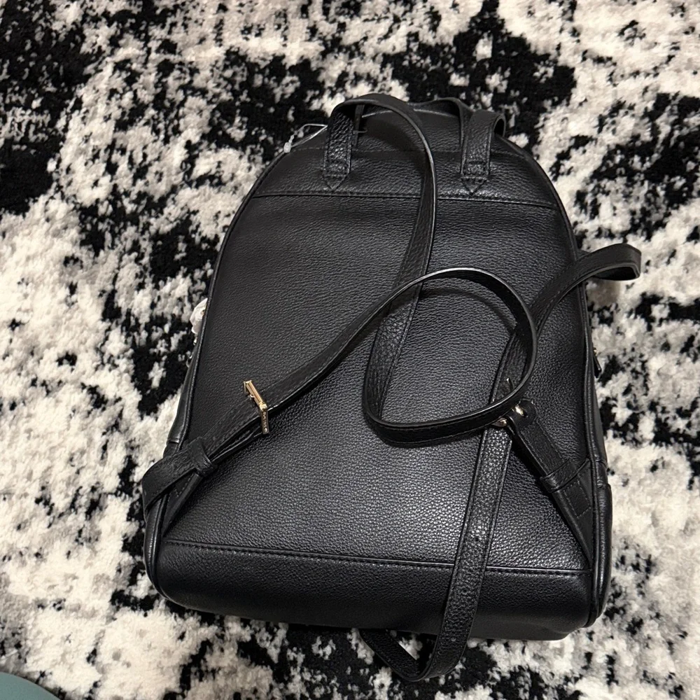 Michael Kors Black Pebbled Backpack - Picture 4 of 7